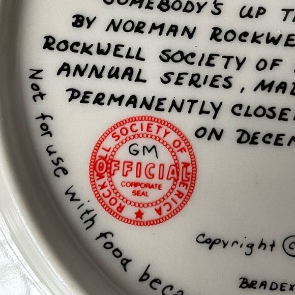 Norman Rockwell “Somebody’s Up There,” Vintage Limited Edition 1979 Plate - Picture 8 of 12